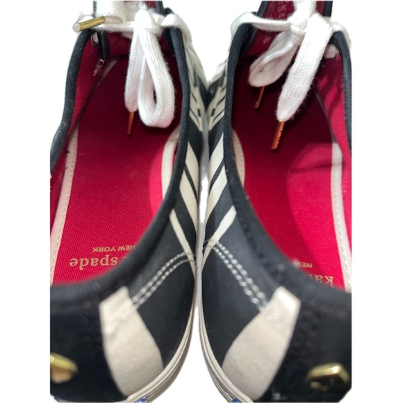 Keds For Kate Spade New York - Lace Up Black and White Tennis Shoes - SZ 8 - Picture 7 of 10
